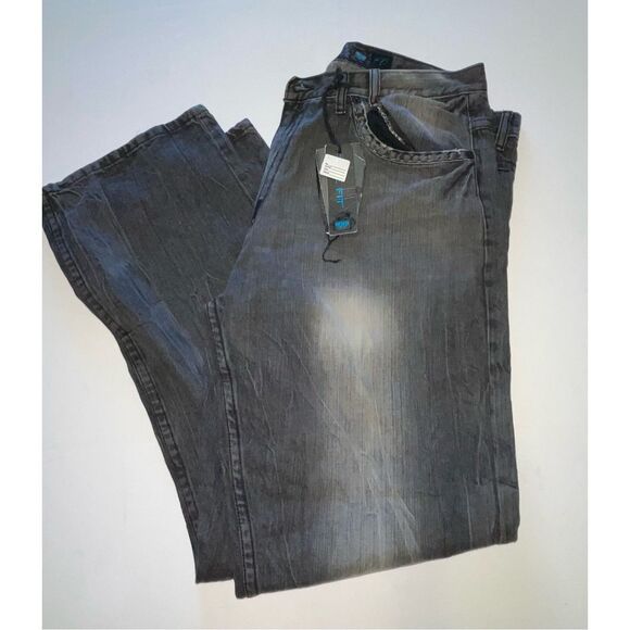 Akademiks True Fit Jeans Men's Size 40‎ Fits Black Denim Straight Leg Y2K - Picture 1 of 11